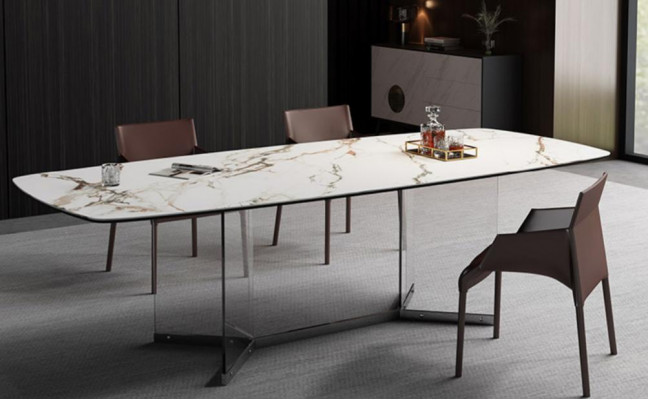 Design Marmortisch Wohn Tische Ess Zimmer Edelstahl Tisch Moderner Esstisch