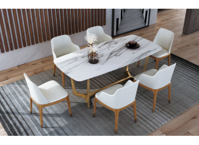 Esstisch Garnitur Stuhl Set 6 Stühle Tisch Esstische Tische Esszimmer Set
