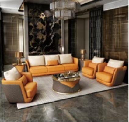 Edle Luxus Klasse Wohn Zimmer Set Garnitur Sofa Couch Polster 7tlg. Set