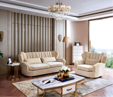 Sofa Couch Garnitur Sitz Polster Komplett Set 3+2+1 Deko Sofas Designer