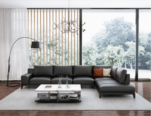 Designer Ledersofa Ecksofa Polster Eck Couch Sitz Eck L Form Deko Garnitur