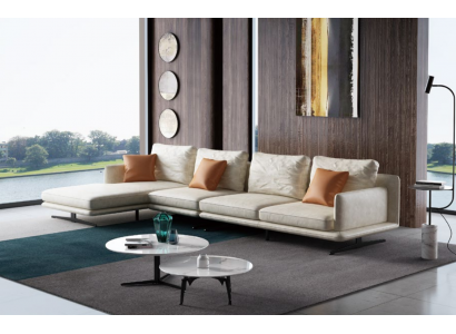 Wohnlandschaft Ecksofa L-Form Sessel Deko Set Garnitur Modern Sofa Leder