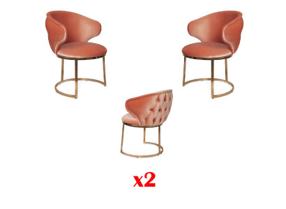 Gruppe 2x Stühle Neu Esszimmer Garnitur Polster Neu Design Sessel Set
