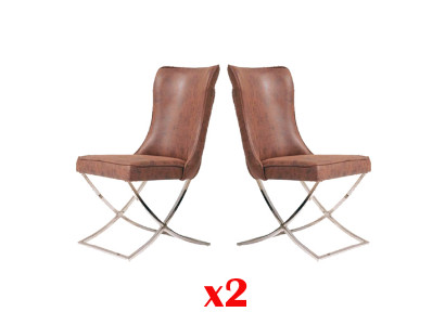 Esszimmer Stuhl Garnitur Sessel Gastro Design 2x Stühle Gruppe Polster