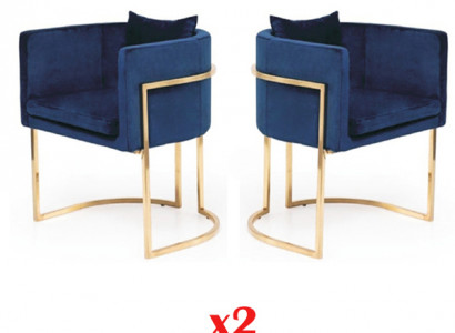 Stuhl 2x Ess Zimmer Stühle Sessel Edelstahl Design Möbel Metall Stahl
