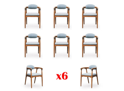 Möbel Gruppe Esszimmer Garnitur Set 6 Stühle Essgarnitur Essgruppe