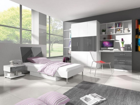 Grauer Schrank Schränke Kleiderschrank Hochglanz Kleiderschränke Kinderzimmer