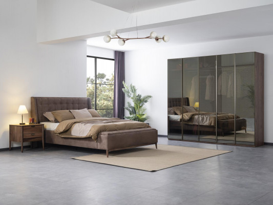 Bett Design Doppelbett Luxus Betten Polster Schlafzimmer Möbel Neu material holz