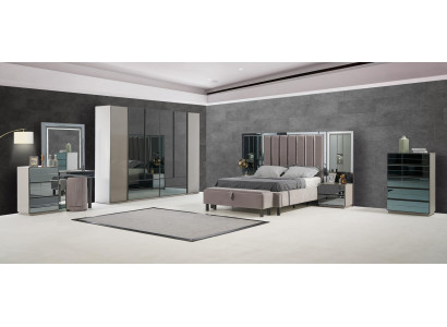 Luxus Schlafzimmer 8tlg Set Komplettes Zimmer Möbel Bett Nachttisch Schrank Neu