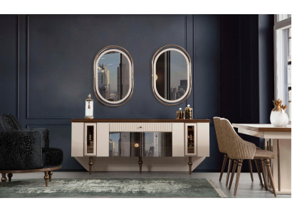 Sideboard Wohnzimmer Esszimmer Holz Metall Kommoden Beige