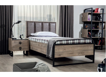 Loft Nachttisch Braun Design Modern Beistelltisch Tisch Schlafzimmer Tische Neu