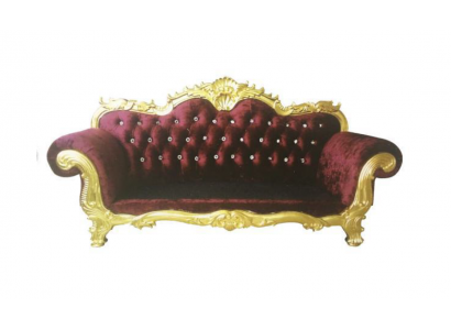 Thron Sofa Königlicher Chesterfield Polster Samt 3 Sitzer Antik Stil Sofas Neu