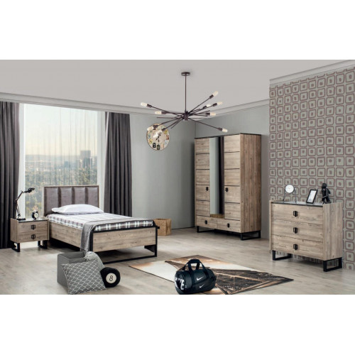 Kinderzimmer Set Kinderbett Nachttisch Kleiderschrank Kommode Schlafzimmer Neu