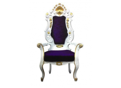 Thron Sessel Königlicher Polster Chesterfield Samt 1 Sitzer Antik Stil Stühle
