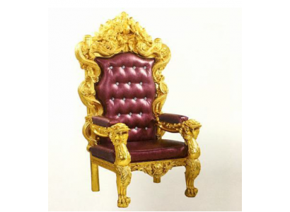 Thron Sessel Königlicher Polster Chesterfield Samt 1 Sitzer Antik Stil Stühle