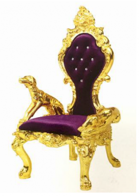 Thron Sessel Stühle Königlicher Polster Chesterfield Samt 1 Sitzer Antik Stil