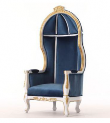 Thron Sessel Königlicher Polster Chesterfield Samt 1 Sitzer Antik Stil Stühle