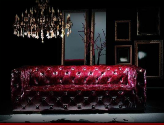 Chesterfield Sofa 3 Sitzer Ledersofa Couch Polstersofa Bordo Sofas Leder