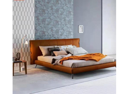 Polster Doppel Betten Metall Design Luxus Bett Schlafzimmer Italienisches