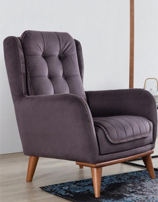Sitzgarnitur 3 + 3 + 1 im modernen Stil mittelweiches Textil grau Neu