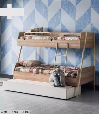 Dreifaches Etagenbett Bett Doppelstockbett mit drei Schlafplätzen