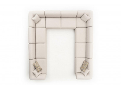 Sofa U-Form Polstersofa Wohnzimmer Ecksofa Modern Design Wohnlandschaft