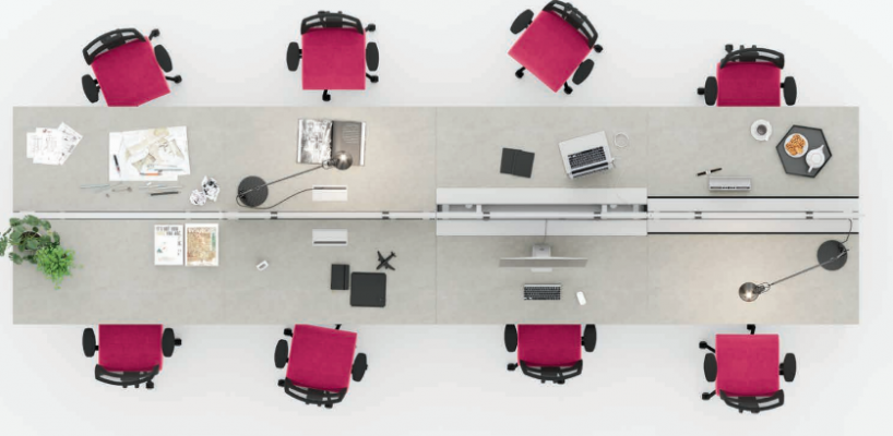 Arbeitstisch Counter 6 Personen Bürotisch Arbeitszimmer Büromöbel Tisch Tische