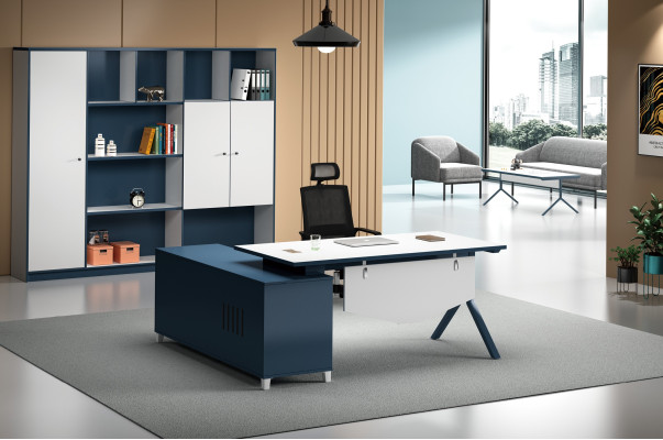 Büro Einrichtung Schreibtisch Aktenschrank Möbel Schreibtische Tische 2tlg.