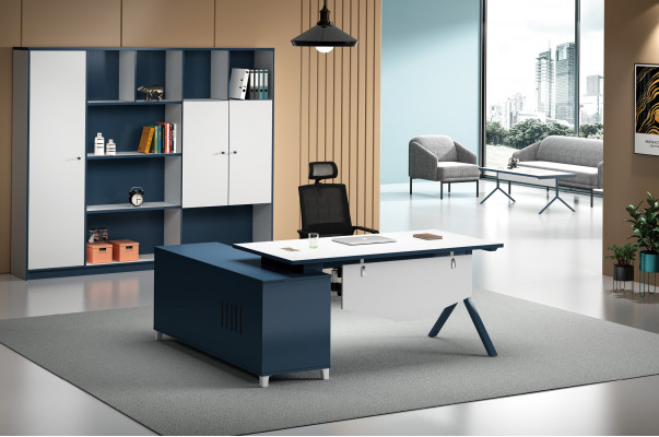 Schreibtisch mit Regal Home Office Deko Büroeinrichtung Möbel Schreibtisch