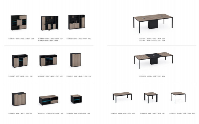 Büroeinrichtung 2tlg. Set Chef Tisch + Aktenschrank Tische Regal Schreibtisch
