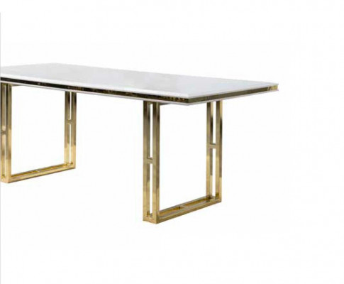 Esstisch Esszimmer Tisch Italienischer Stil Luxuriös Tische Weiß Gold