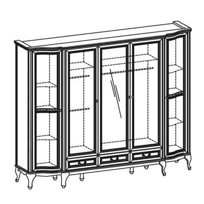 Kleiderschrank Schlafzimmer Holz Schrank Art déco Stil Barock Schränke