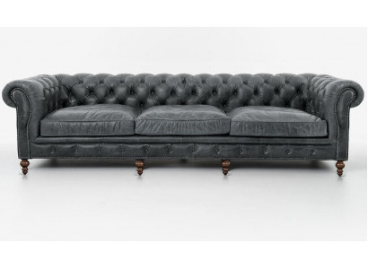 Chesterfield Sofagarnitur Sofa Couch Polster 321 Sitzer Leder Couchen