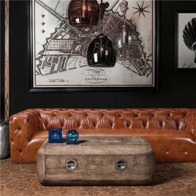 Ledersofa Kunstleder Couch Big - Sofa Luxus Wohnzimmer Sitz Polster Viersitzer