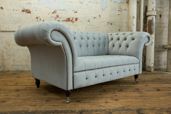 Chesterfield Sofa Set 3+2 Sitzer Samt Velour Garnitur Design Garnituren