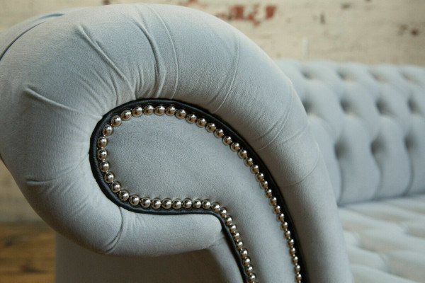 Chesterfield Sofa Set 3+2 Sitzer Samt Velour Garnitur Design Garnituren