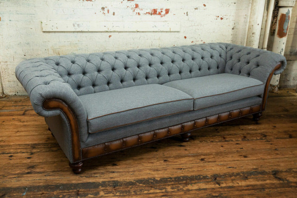 Chesterfield Ledersofa Stoffsofa Sofa Couch Polster Wohnzimmer Maßanfertigung