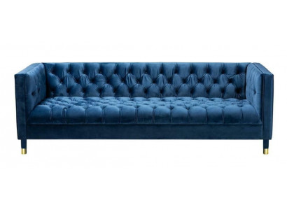 Chesterfield Sofa Blaue Sofas Stoff Couchen Kreative Möbel 4-Sitzer