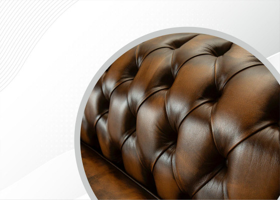 xxl Sofa 4 Sitzer Couch Chesterfield Polster Sitz Garnitur Leder Textil Braun