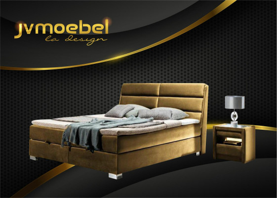 Bett Textil Schlafzimmer Design Möbel Moderne Luxus Betten Bettgestell Samt Neu