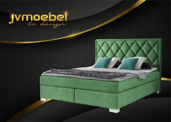 Bett Textil Schlafzimmer Design Möbel Modern Luxus Betten 180x200 gelbe samt neu