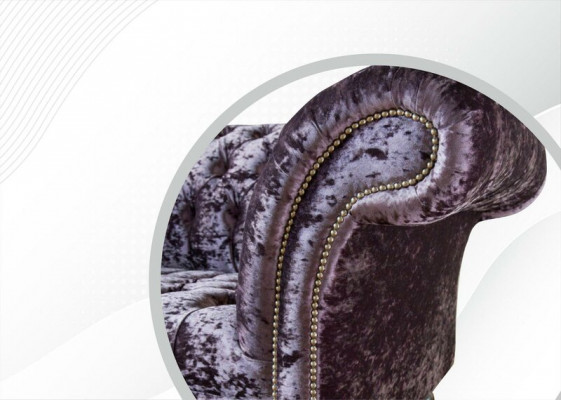 Chesterfield Sofa Couch Zweisitzer Stoff Couchen Sofas 2 er Sitz Polster Samt