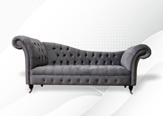 Lounge Sofa Wohnzimmer Stoff Couchen Chaiselounge Chesterfield Sitzpolster Neu