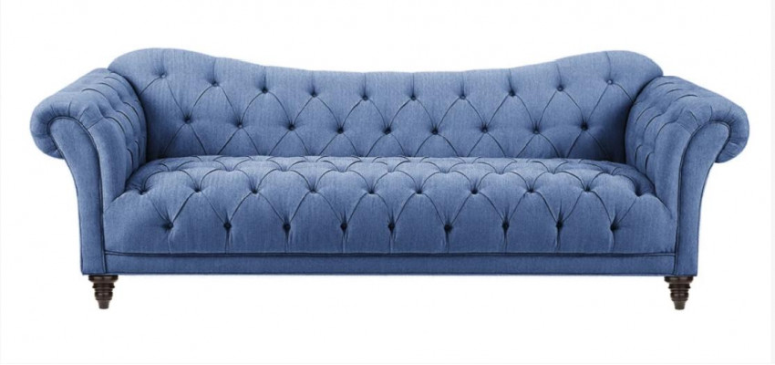 Beige Couch mit knöpfen Chesterfield Sofa Polster Sitz Couchen Sofas Luxus Neu