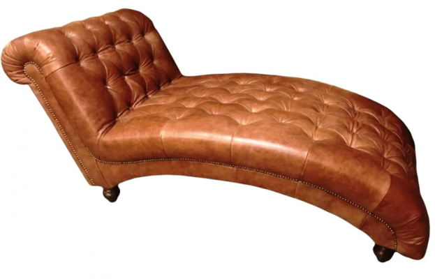 Chesterfield Braun Chaiselongue Möbel Liege Wohnzimmer Moderne 