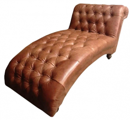 Chesterfield Braun Chaiselongue Möbel Liege Wohnzimmer Moderne 