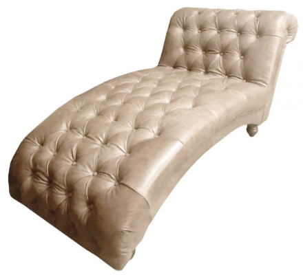 Chesterfield Braun Chaiselongue Möbel Liege Wohnzimmer Moderne 