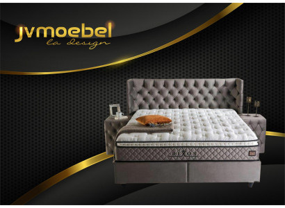 Bettgestell Stoff Möbel Luxus Modern Betten Bett Textil Schlafzimmer Design