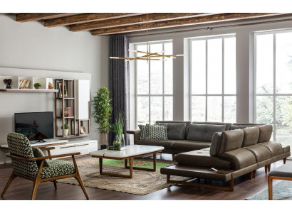 Stilvolles L-förmiges Ecksofa im modernen und luxuriösen Stil