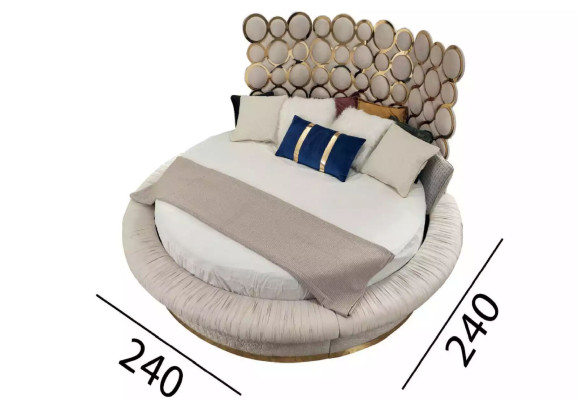 Moderne Schlafzimmergarnitur Bett + 2x Nachttische + Schminktisch + Spiegel 5tlg